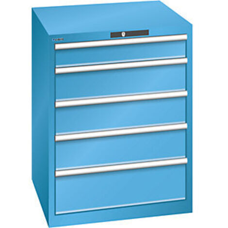 Cajonera con 5 cajones  A x P x H 717 x 725 x 850 mm  azul
