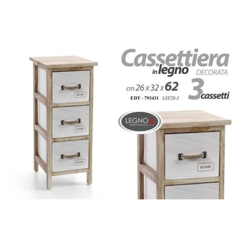 Cajonera con tres cajones baño cocina cm 26 x 32 x 62 h
