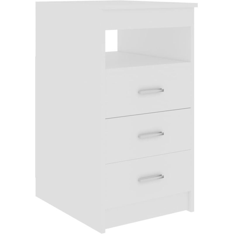 

vidaXL Cajonera de Aglomerado 40x50x76 cm Blanco - Blanco