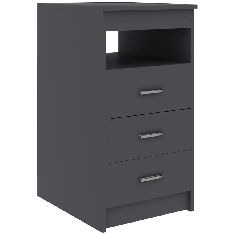 

vidaXL Cajonera de Aglomerado 40x50x76 cm Gris - Gris