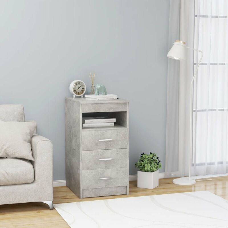 

Cajonera de aglomerado gris hormigon 40x50x76 cm