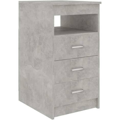 Cajonera de aglomerado gris hormigón 40x50x76 cm