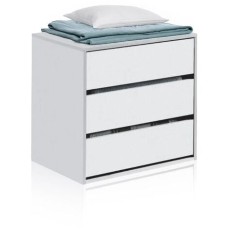 CAESAROO COMODA 3 CAJONES 57X60X44 CM BLANCO