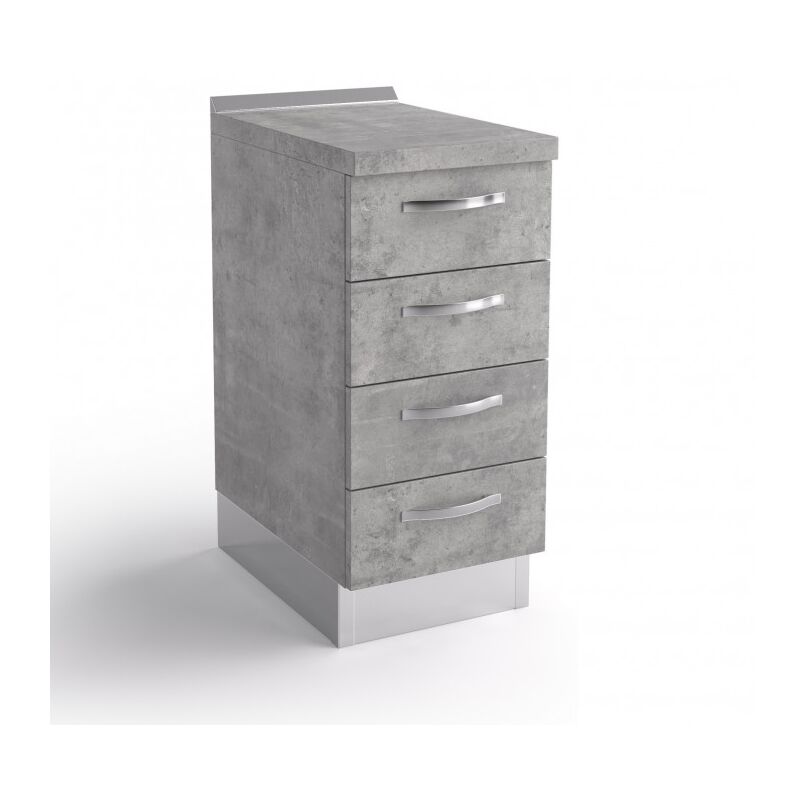 

Cajonera de cocina 40x60xH84 cm en madera gris | gris