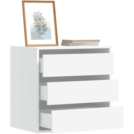 Cajonera de esquina madera de ingeniería blanca 60x41x58 cm
