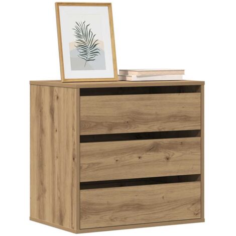 Cajonera de esquina madera ingeniería roble artisan 60x41x58 cm