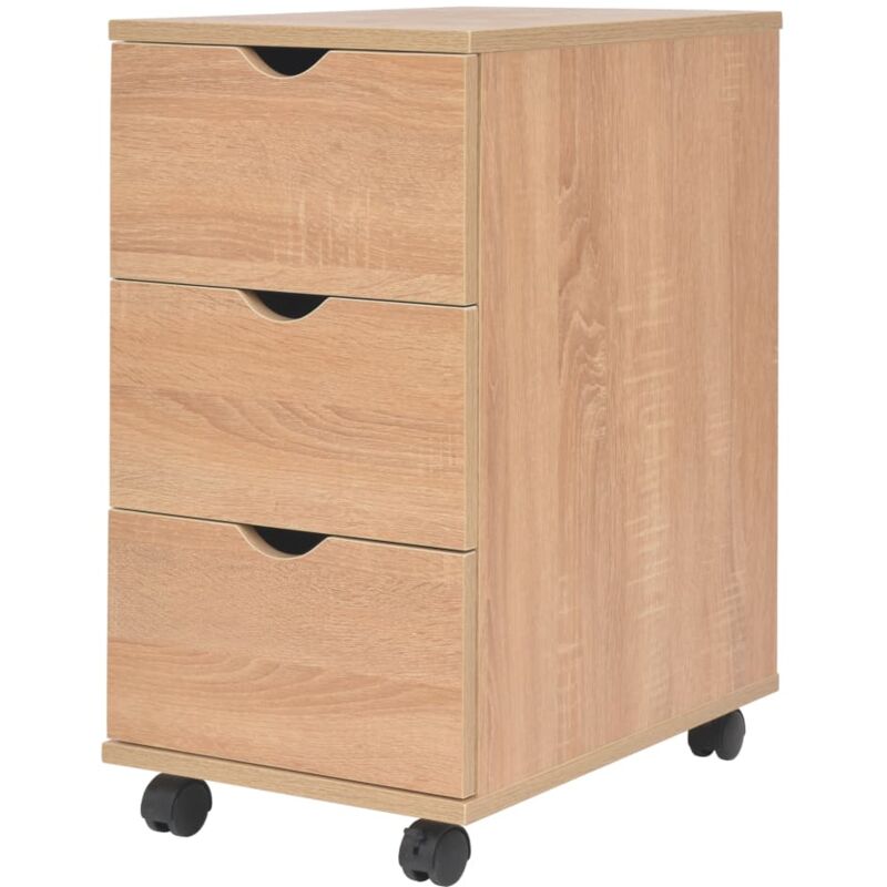 

Cajonera de madera 33x45x60 cm color roble - Marrón - Vidaxl