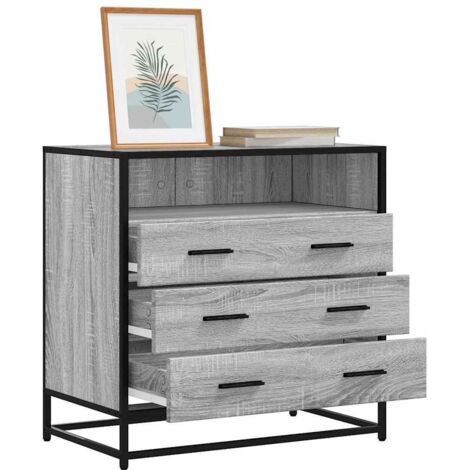 Cajonera de madera contrachapada gris  70x41x70 cm