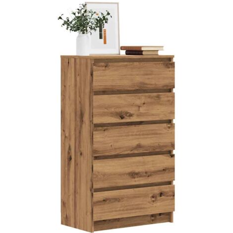 Cajonera de madera de ingeniería roble artisan 60x36x103 cm vidaXL