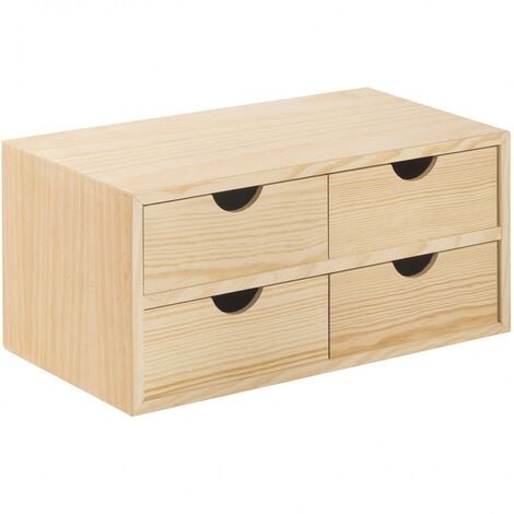Cajonera de madera decoupage cm 40 x 20 x 18,5h