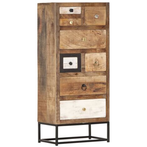 Cajonera de madera maciza reciclada 45x30x105 cm