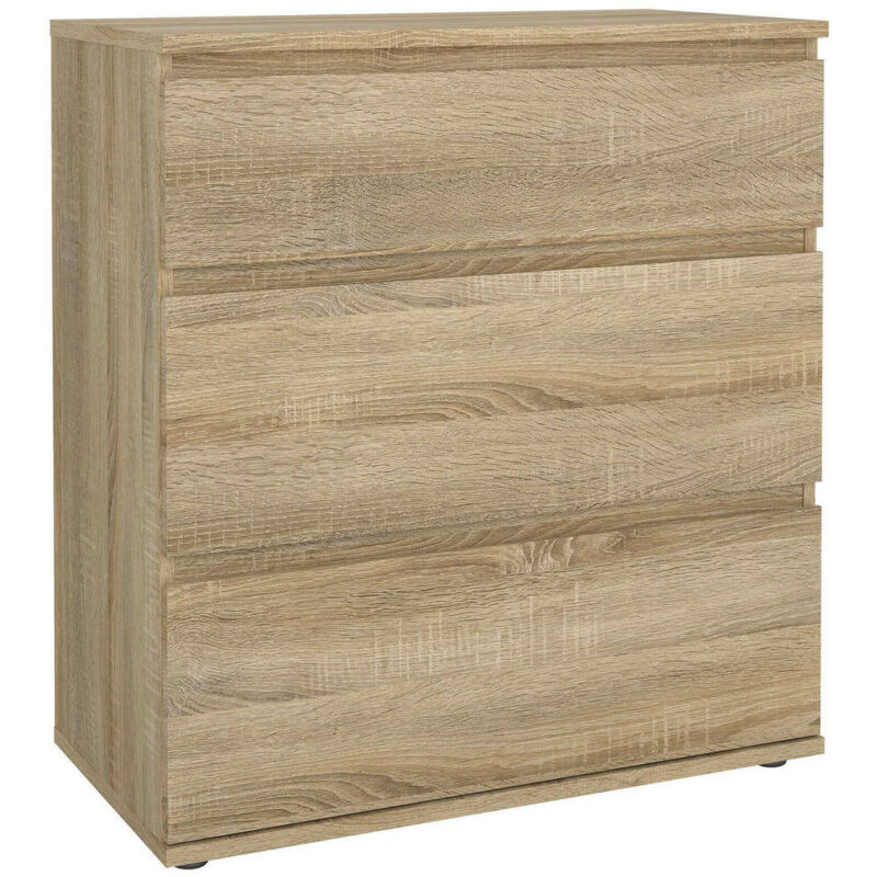 

Cajonera con tres cajones, color roble, 76 x 83 x 40 cm