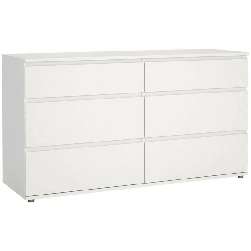 

Dmora - Cajonera color blanco, 153,4 x 83,7 x 50 cm