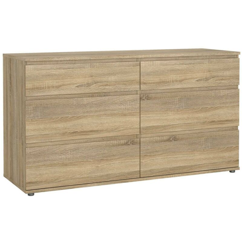 

Cajonera color roble, 153,4 x 83,7 x 50 cm - Dmora
