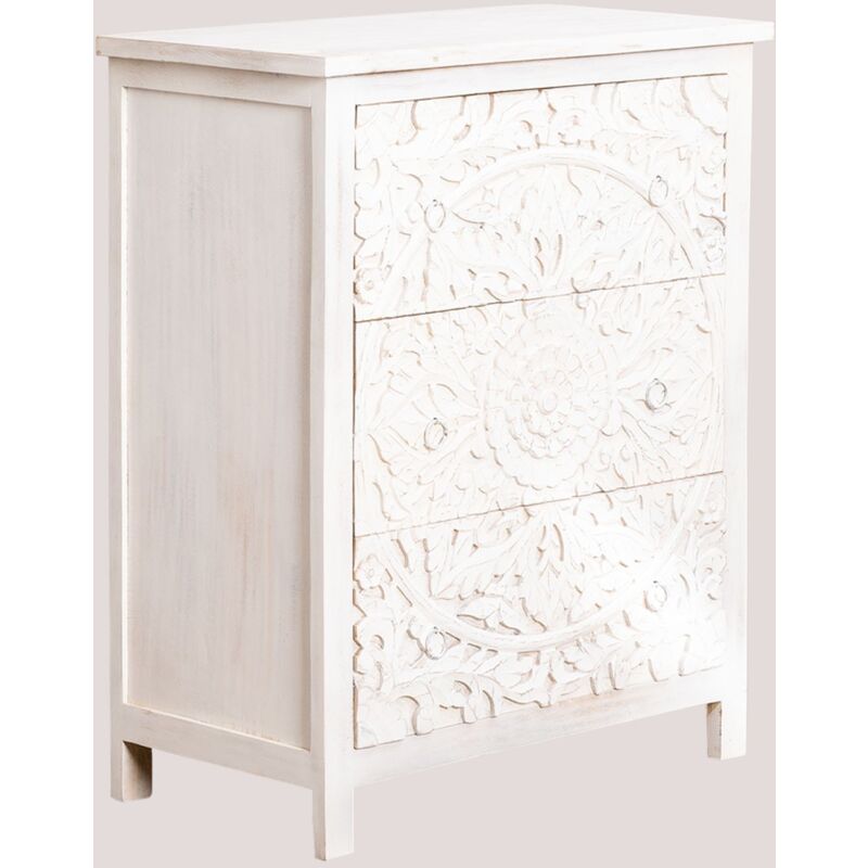 

Cajonera en Madera Rosan Madera Blanca Vintage - Sklum
