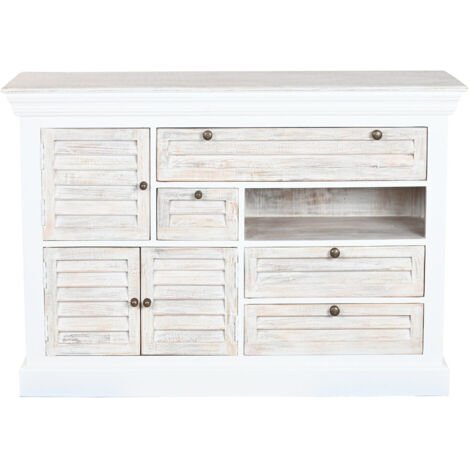 Cajonera Mango 115X40X80 Desgastado Blanco