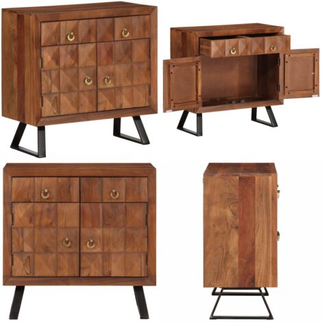 Cajonera marrón miel 70x35x70 cm madera maciza acacia - Cajón de madera - Cajón de acacia