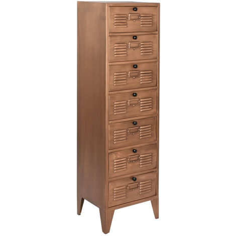 Cajonera Metal 40X34X139 Taquilla Dorado