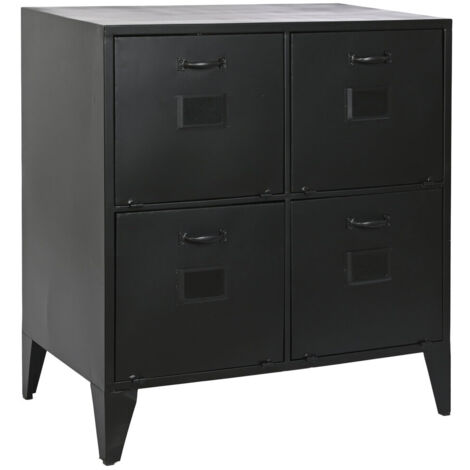 Cajonera Metal 75X45X80 Taquilla Negro