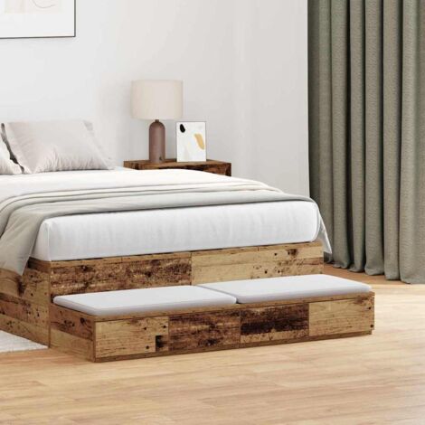 Cajones de cama con cajón Madera vieja 120 x 36,5 x 16,5 cm