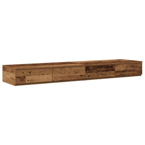 Cajones de cama con cajón Madera vieja 135 x 36.5 x 16.5 cm vidaXL