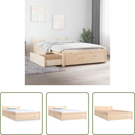Cajones -  Estructura de cama con cajones 90x200 cm