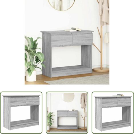 Cajones -  Mesa consola con cajones Sonoma gris 85,5x38,5x74,5 cm