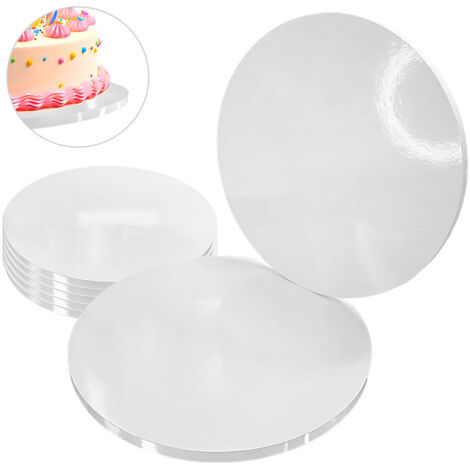 Cake Board Base Weiß 28 cm 1,2 cm Set 5 Stück Cake Drum Rund Luxe Brand4Cake