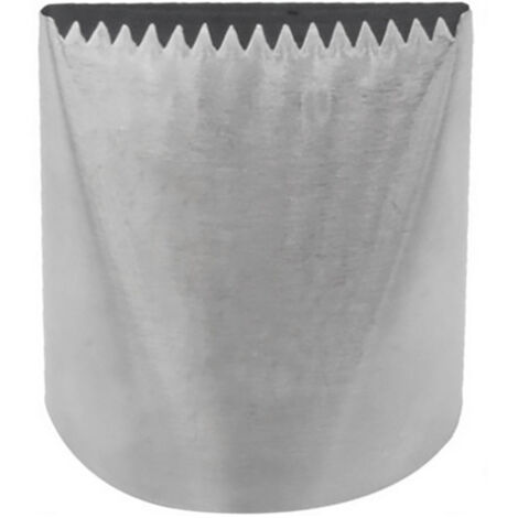 Cake Decorating Tube Nozzle 304 Stainless Steel Flat Serrated Double Sided Flower Mouth Baking Tool for Beginners