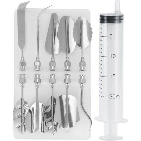 Cake Syringe Nozzles Mold Pudding Cake Decorating Icing Piping Cream Syringe Tool Set