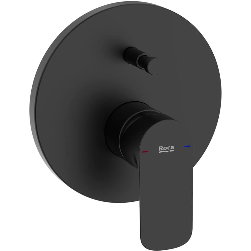 Mitigeur bain/douche cala à encastrer avec inverseur, corps d'encastrement inclus, noir mat - Roca