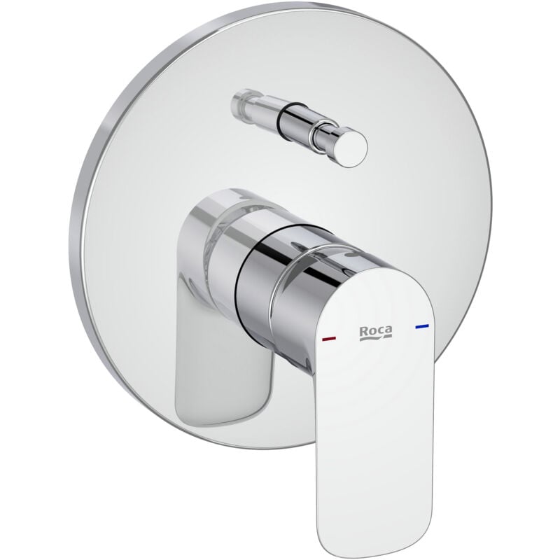 Mitigeur bain/douche cala à encastrer avec inverseur, corps d'encastrement inclus, chromé - Roca