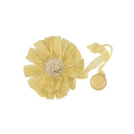 1 Calamita magnetica a fiore,fermatenda colore giallo ocra . Decorazione  per tende tendaggi made in italy -  Italia