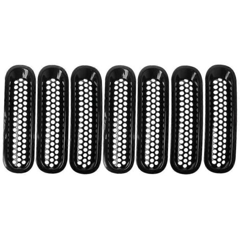 Calandre avant en maille noir mat pour Jeep Wrangler JK (2007-2017)