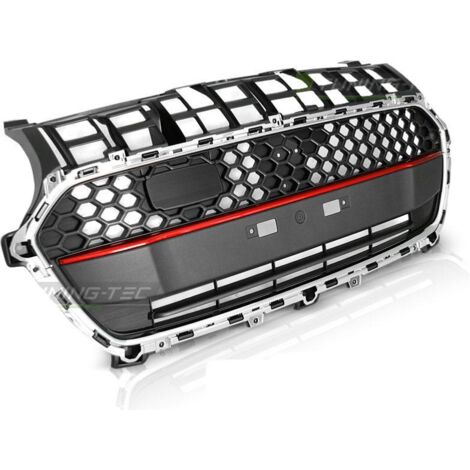Calandre avant Suzuki Swift 17-20 look Sport Noir Chrome Ligne Rouge-31800869