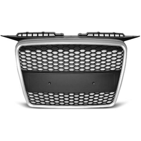 Calandre pour Audi A3 8P de 06/2005 a 03/2008 look Sport Argent et Noir-27318028