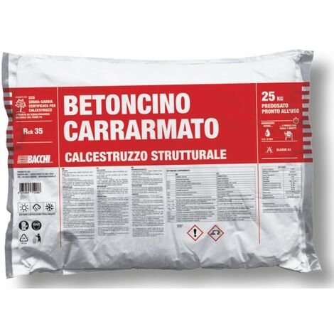 Calcestruzzo Betoncino Carrarmato Kg. 25