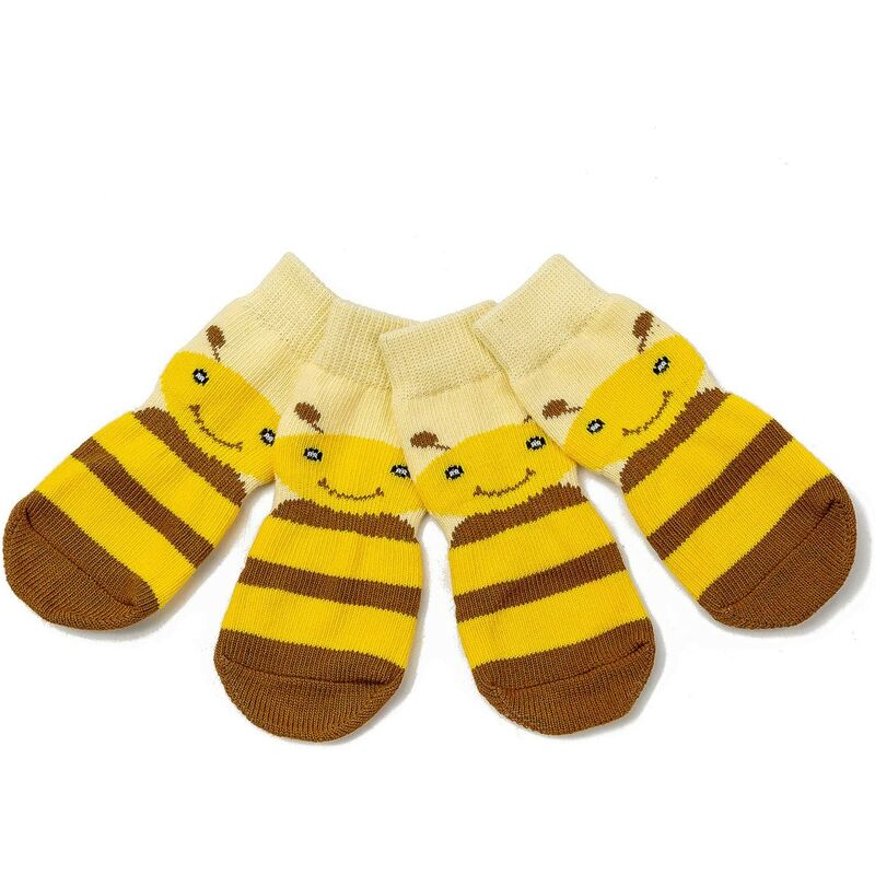 

Calcetines antideslizantes para perros y gatos: protege las patas y los pisos interiores del animal, con almohadillas de goma, aptas para perros y