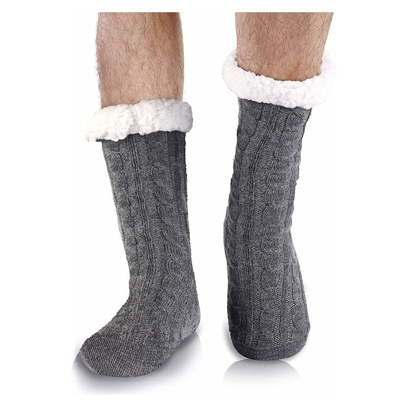 

Calcetines cómodos Calcetines de invierno para hombre Calcetines gruesos mullidos cálidos para chozas Calcetines para el hogar con botones Regalo de