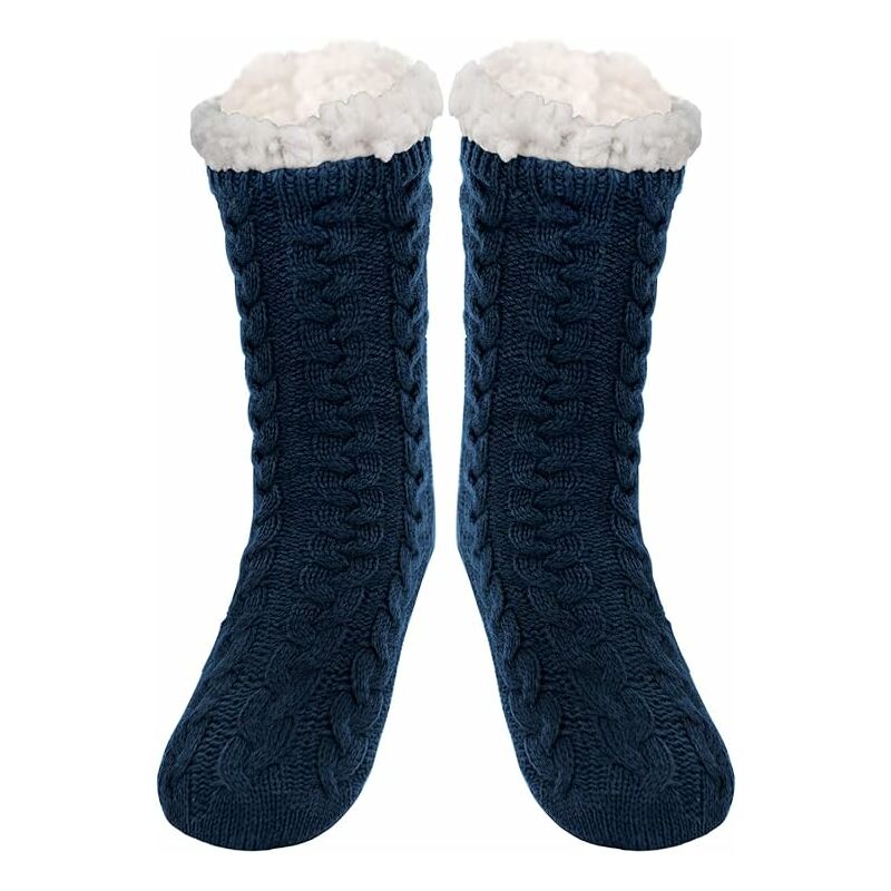 

Calcetines cómodos para hombre, calcetines de invierno antideslizantes, calcetines antideslizantes, calcetines de cabina cálidos antideslizantes, 1