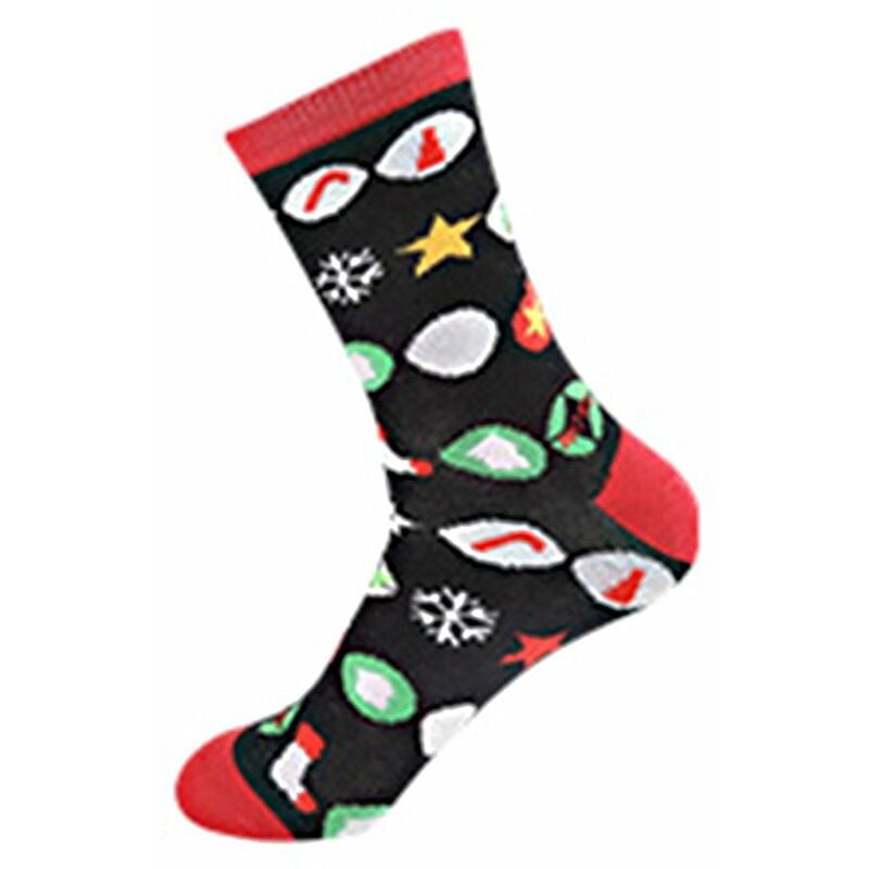 

Happyshopping - Calcetines de algodon de Navidad Santa muneco de nieve calcetin de copo de nieve para hombres y mujeres,6 #