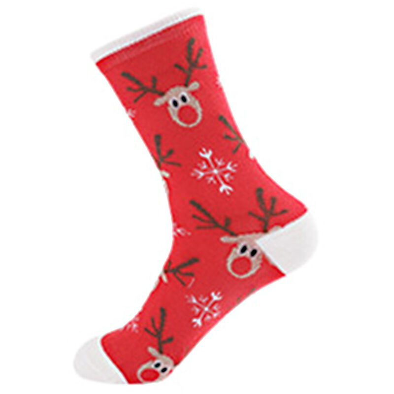 

Happyshopping - Calcetines de algodon de Navidad Santa muneco de nieve calcetin de copo de nieve para hombres y mujeres,4 #