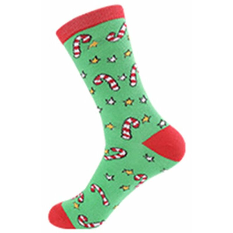 

Calcetines de algodon de Navidad Santa muneco de nieve calcetin de copo de nieve para hombres y mujeres,1 #