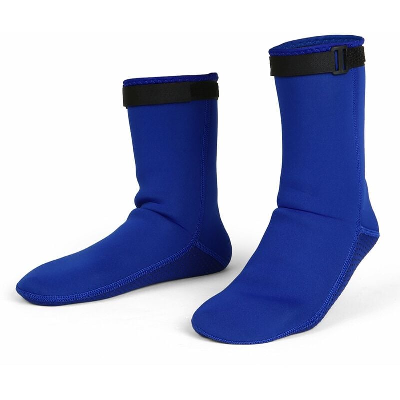 

Calcetines de buceo Calcetines de neopreno de 3 mm Traje de bano Calcetines de esnorquel calidos para nadar en la playa Buceo Esnorquel,Azul, XS