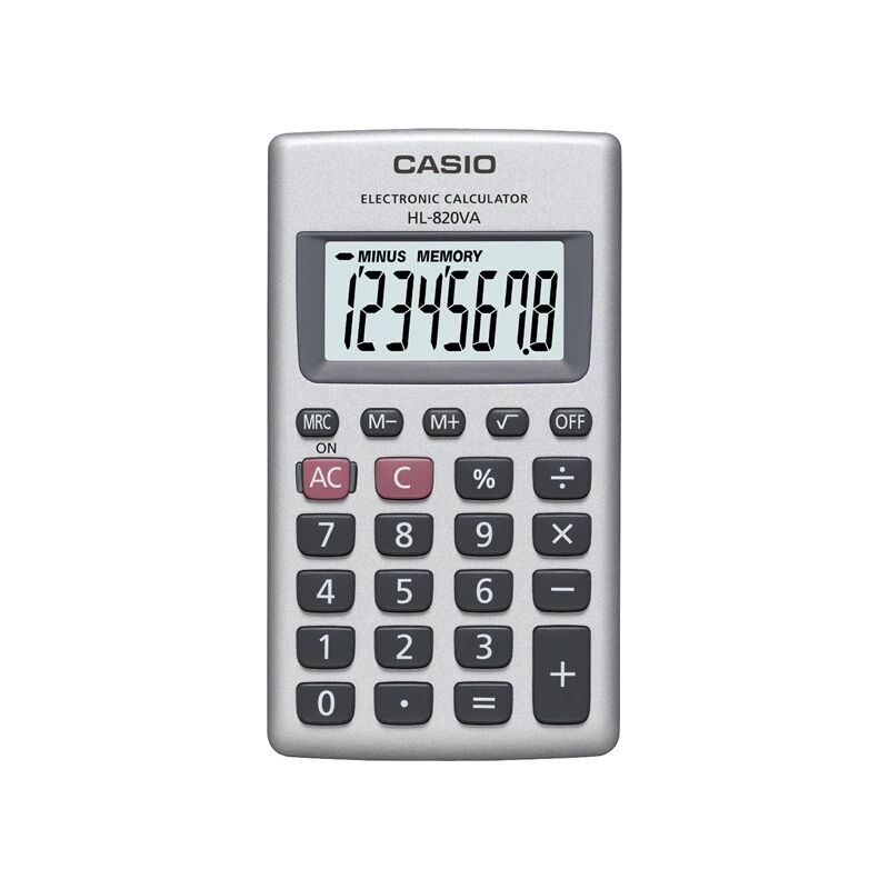 Image of Casio - calcolatrice con display a 8 cifre HL-82 0VA