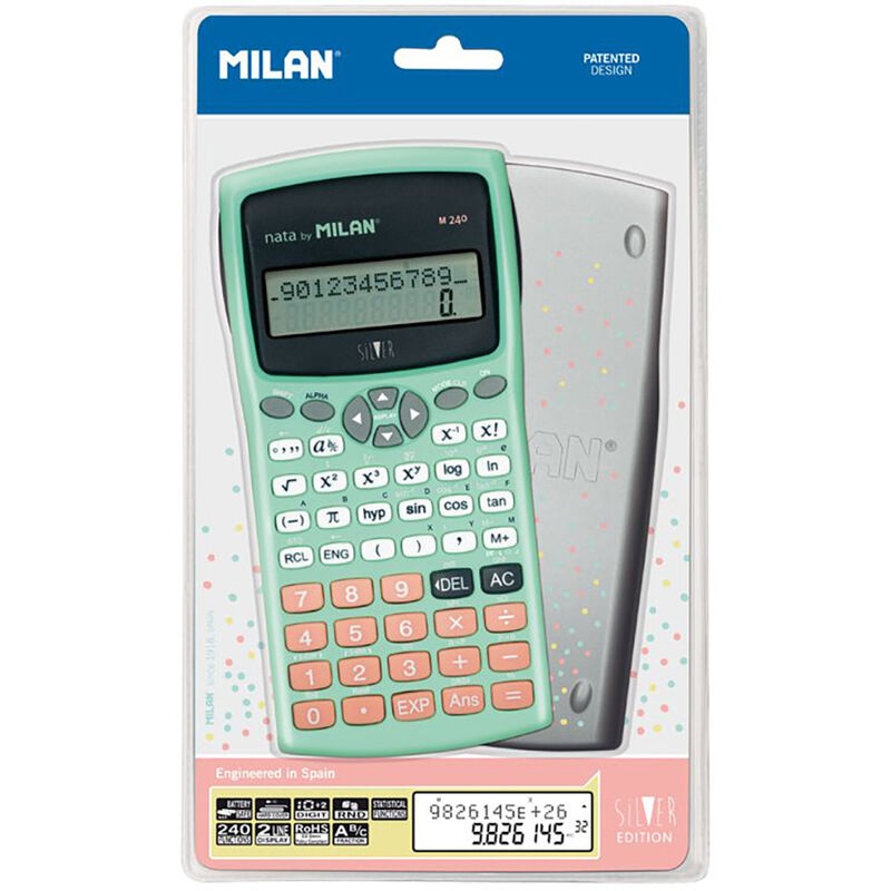 

MILAN Blister calculadora cientifica m240 silver milan