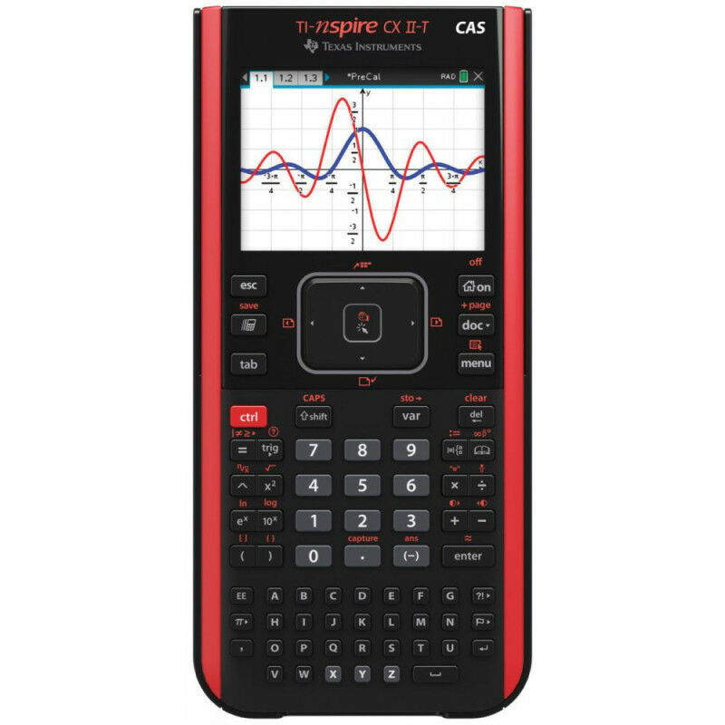 Calculatrice graphique Texas Instruments ti Nspire cx ii t cas Noir et Rouge