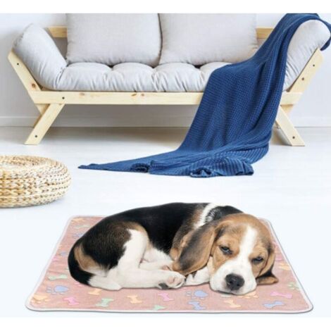 Calda coperta per cani e gatti con motivo a ossa, utilizzabile anche come cuscino o coperta per l'autunno e l'inverno (40 x 60 cm).