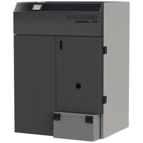Caldaia A Pellet Laguna2 P29 28.2 KW Con Focolare In Acciaio e Sistema Di Gestione Automatica Leonardo