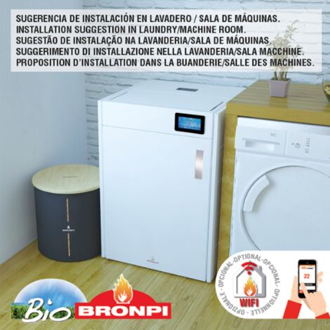 caldera compacta pellet bronpi modelo hydrobox 16 kw